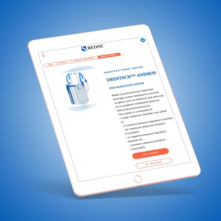 Il sito web mobile per gli strumenti medicali Redax