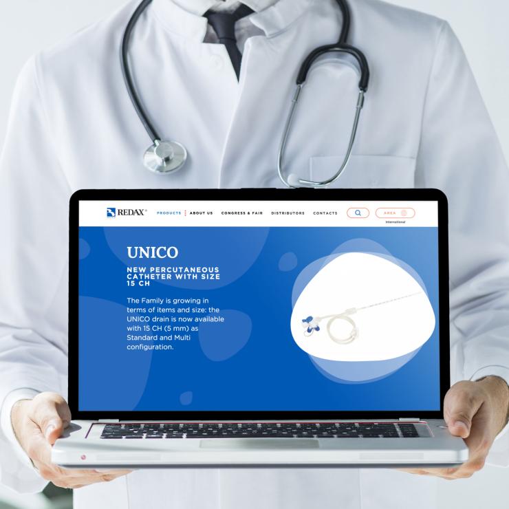 Il sito web healthcare realizzato in agenzia per Redax