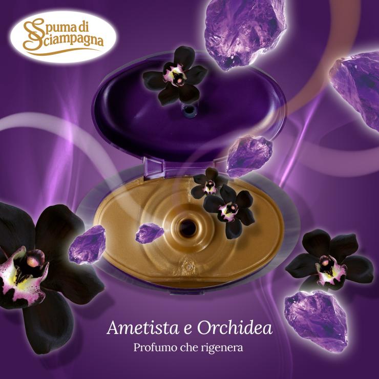 Spuma di Sciampagna bagnocrema Ametista e Orchidea