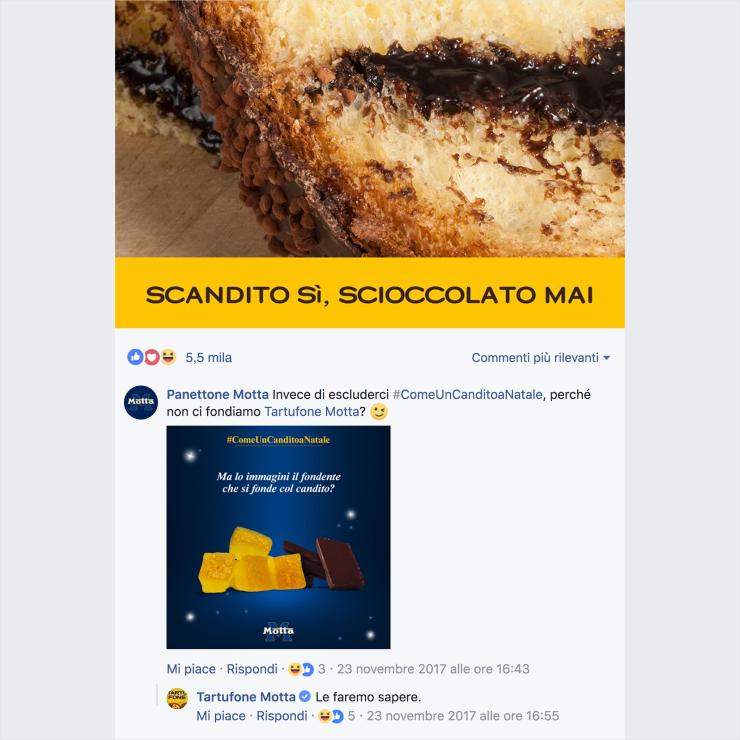 Un crossover tra brand Motta
