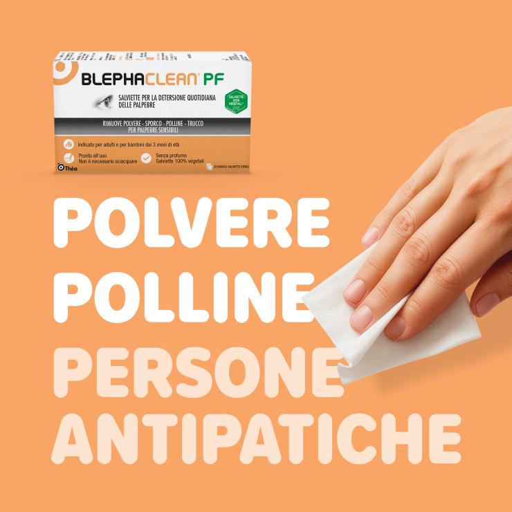 Key visual occhio per salviettine struccanti Blephaclean PF by Théa Farma - copiaincolla