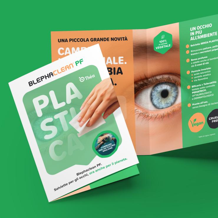 Leaflet per salviettine struccanti Blephaclean PF by Théa Farma - copiaincolla