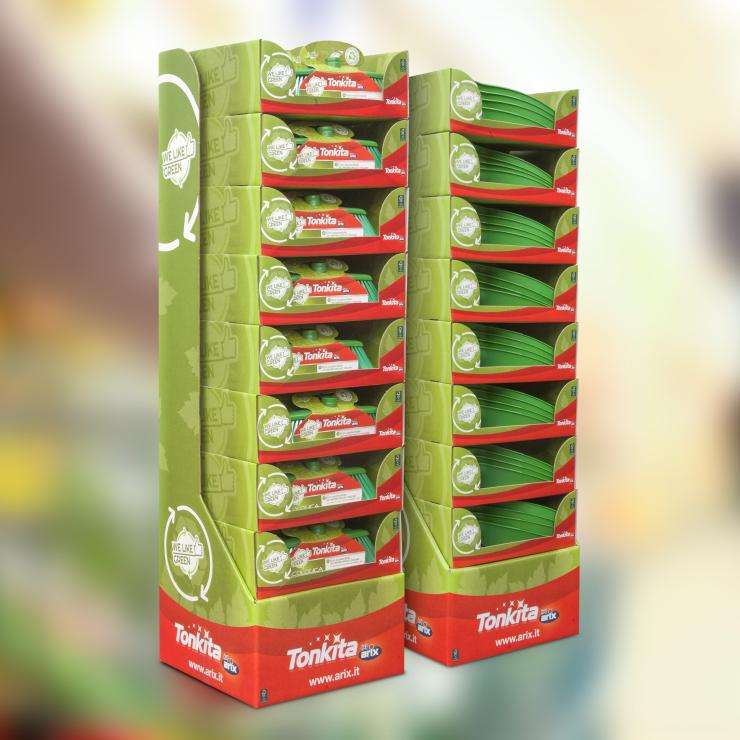 Espositore prodotti We like green per Tonkita (Arix) - copiaincolla