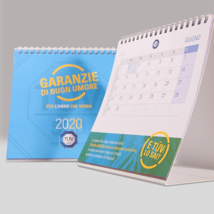 Il calendario creativo realizzato per TUV