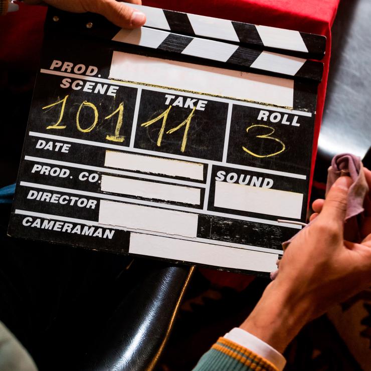 Un'immagine tratta dal set di uno spot ideato in agenzia.