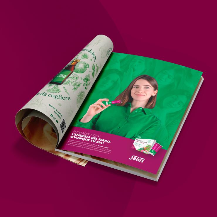 Il key visual pubblicitario sviluppato per Salus - copiaincolla